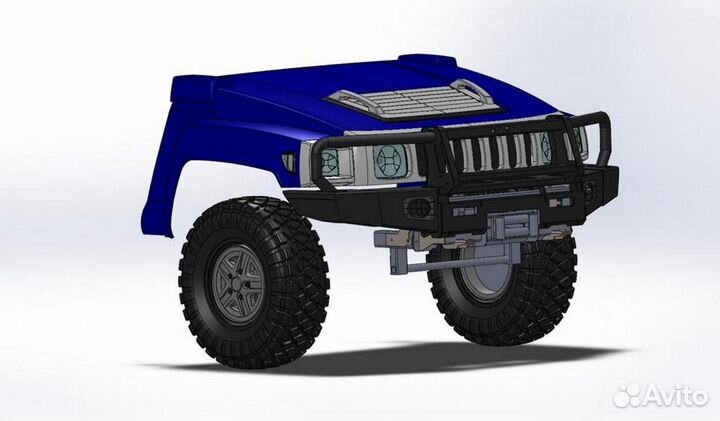 Передний силовой бампер с кенгурином алюминиевый