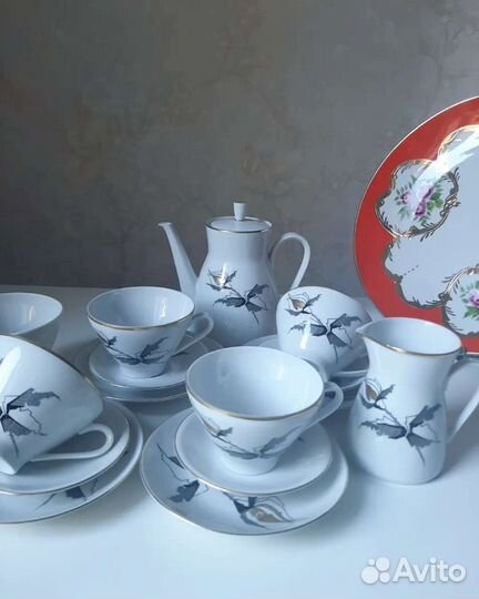 Сервиз Черная Роза ГДР, блюдо СССР