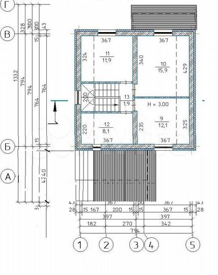 Дом 160 м² на участке 7 сот.