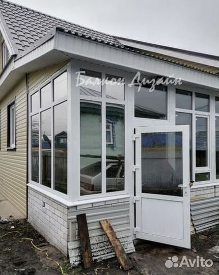 Входная группа алюминия, остекление терассы