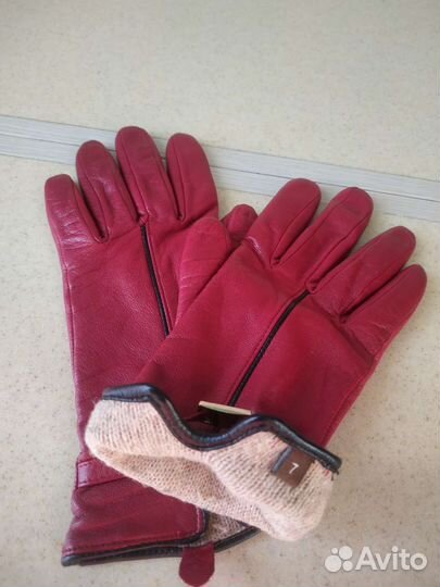 Перчатки кожаные женские