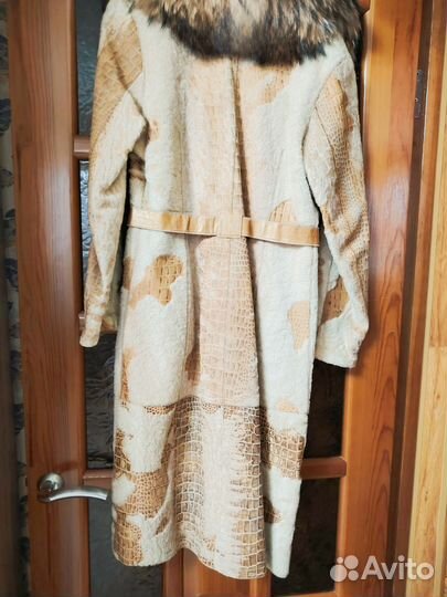 Кожаный плащ женский