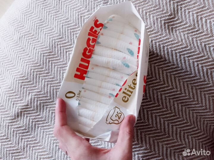 Подгузники huggies для новорождённых / памперсы nb