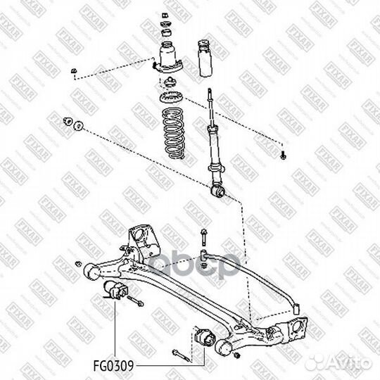 Сайлентблок задней балки FG0309 fixar