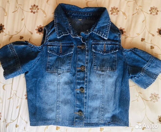 Джинсовый желет для девочек