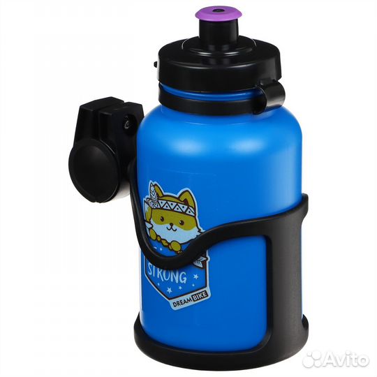 Фляжка Детская с флягодержателем Dream Bike Синий