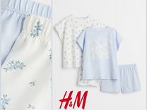H&M Пижама 134 140 hm для девочки набор с шортами