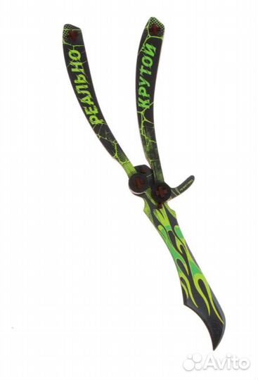 Модель из дерева «Нож-бабочка», жёлтая рукоятка