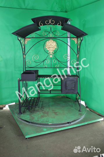 Мангал с печью под казан