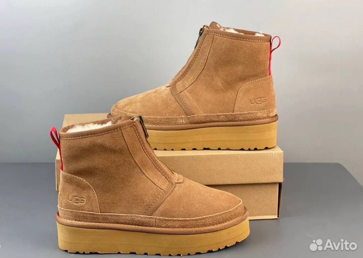 Угги женские Ugg Neumel Platform Zip Chestnut