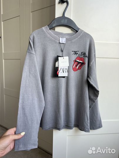 Лонгслив Zara 130 The Rolling stones новый