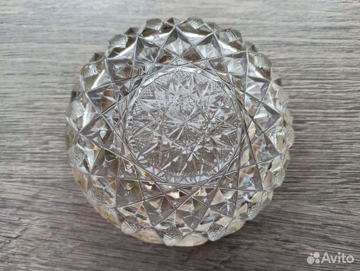 Конфетница вазочка сахарница хрусталь серебро СССР