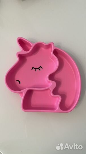 Силиконовая тарелка детская на липучке