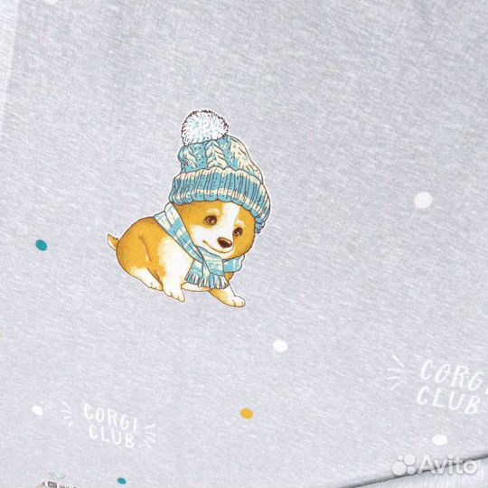 Ткань поплин для детского постельного белья Корги
