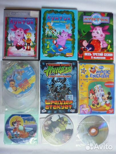Мультфильмы и фильмы для детей на двд б/у