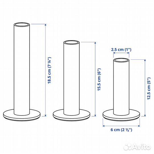 Tuvkornell IKEA 805.543.84 Подсвечники 3 шт. металл оранжевый