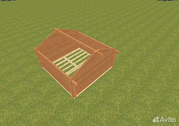 Сруб 6х6 из профилированного бруса