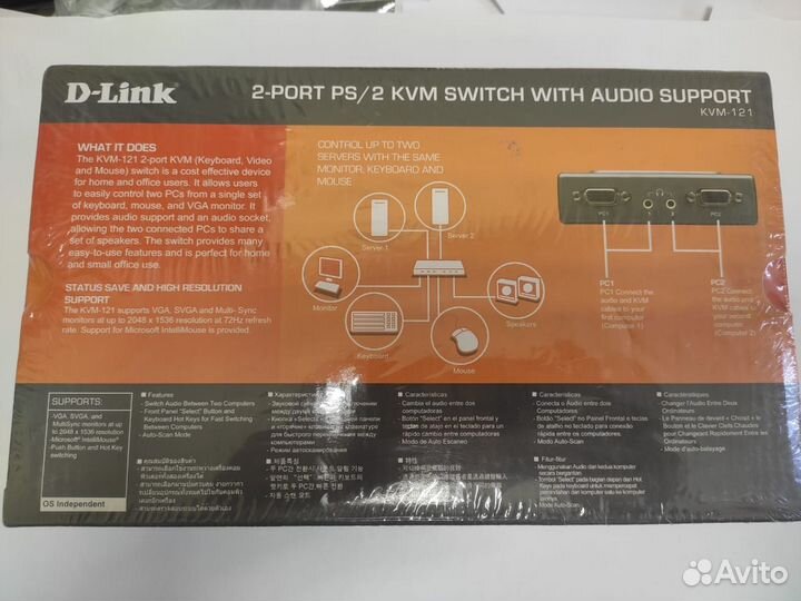 KVM Переключатель D-Link новый