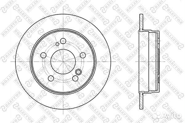 6020-3307-SX диск тормозной задний MB W124/W20