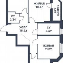 3-к. квартира, 80 м², 16/16 эт.