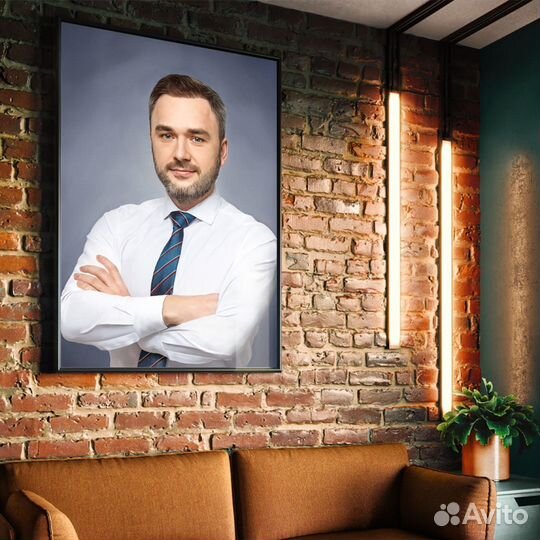 Портрет по фото на холсте