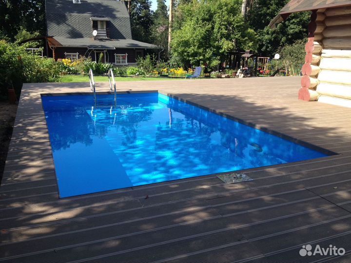 Бассейн 3х4х1,5 с угловыми ступенями