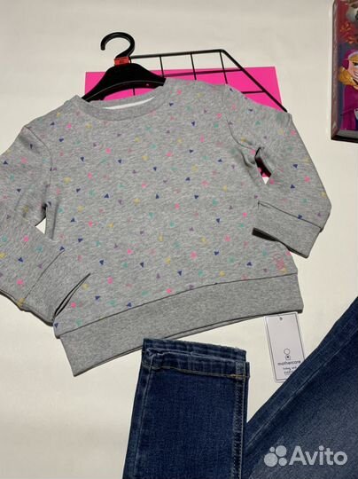 Свитер свитшот лонглив на девочку mothercare