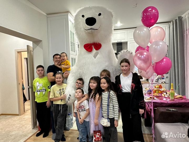 Белый мишка поздравление ростовой 2.6м