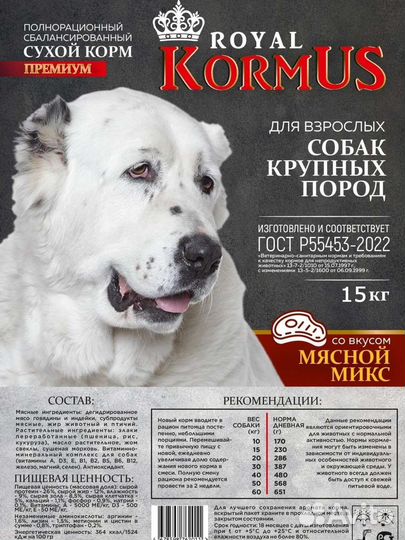 Корм для собак
