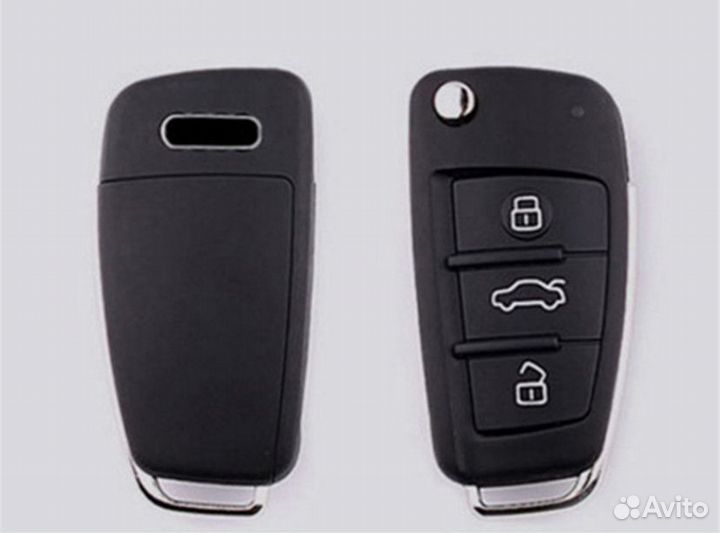 Чехол на ключ Audi / Ауди Black 2009-2015