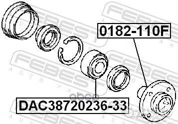 Подшипник ступ.toyota corolla E100-100 91-01 пе