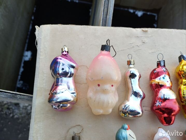 Елочные игрушки СССР на прищепке