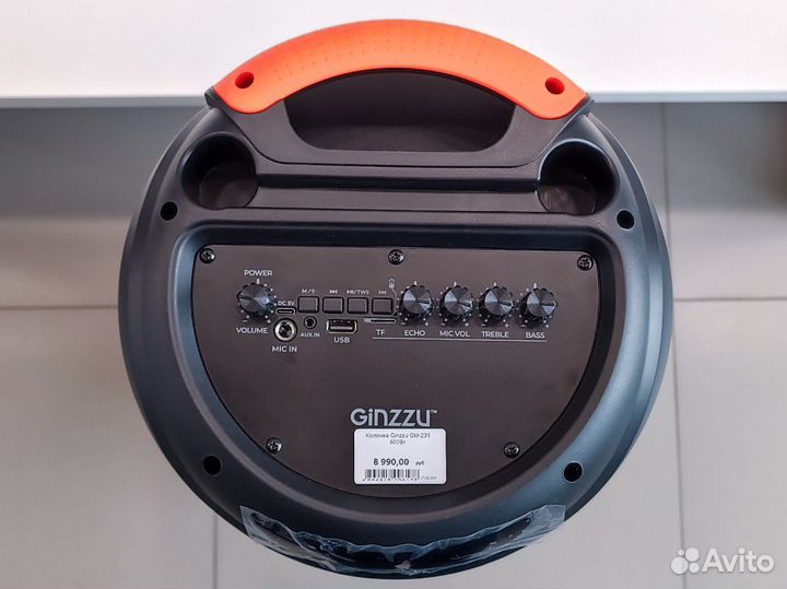 Переносная Bluetooth Колонка Ginzzu