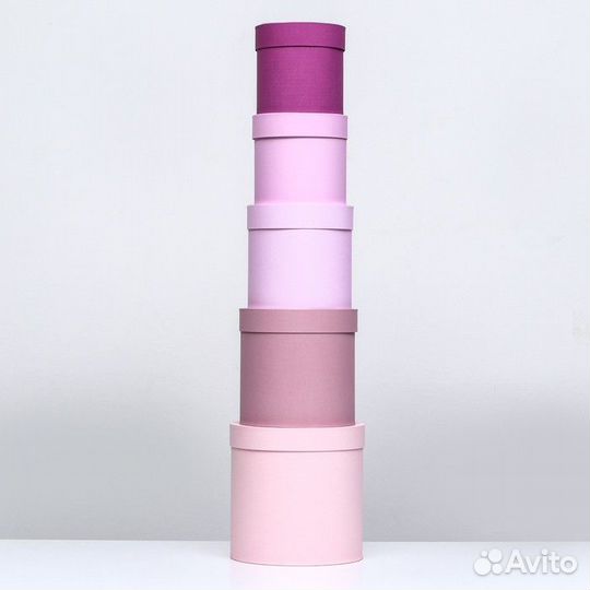 Набор шляпных коробок 5 в 1 'Феерия', 23 х 23 15 х