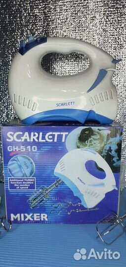 Миксер Scarlett 300вт Турбо режим 2 комплекта