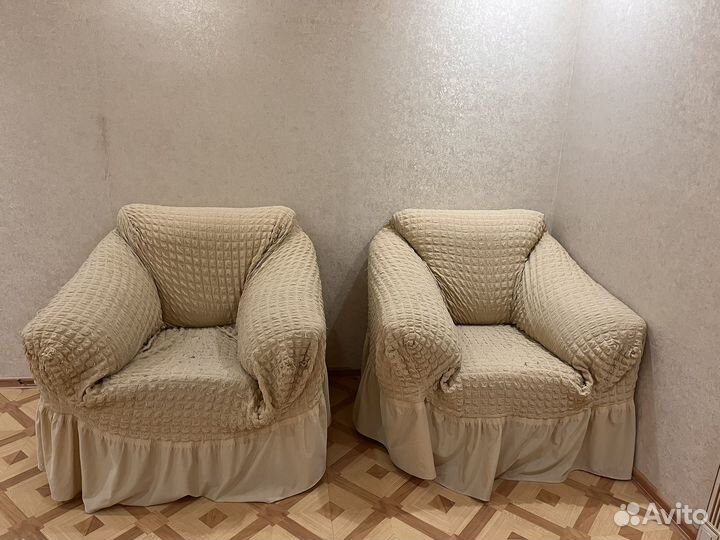 Кожаный диван и кресла бу