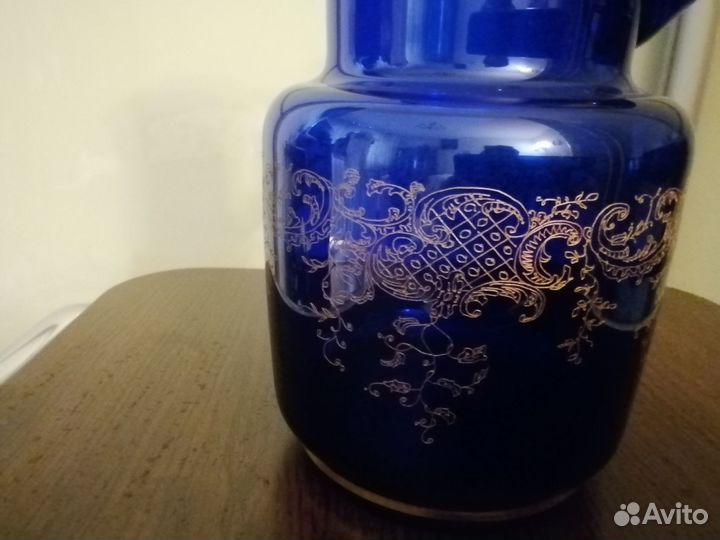 Кувшин богемское стекло, окружность низа 40см