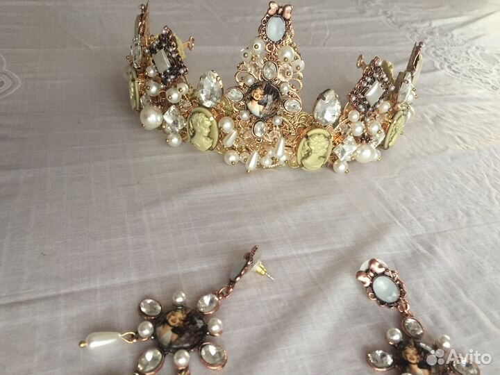 Корона с сережками