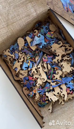 Unidragon деревянный пазл Milky Whales киты