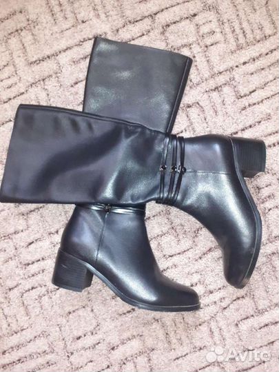 Сапоги кожаные