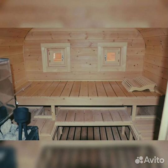 Мобильная баня бочка 6 м