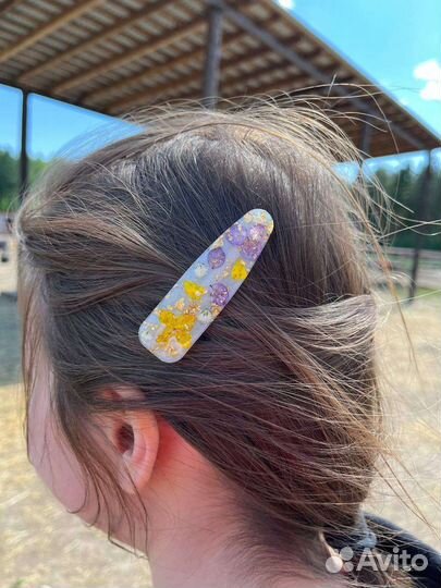 Заколки для волос из эпоксидки,ручная работа