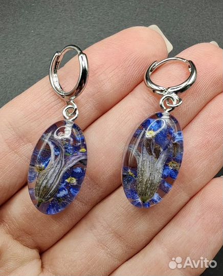 Серьги из эпоксидной смолы