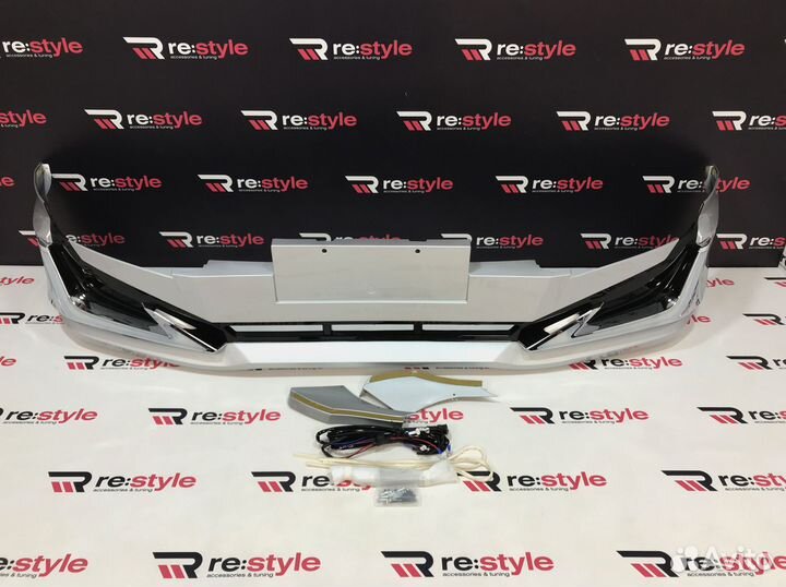 Юбка переднего бампера Toyota Land Cruiser Prado