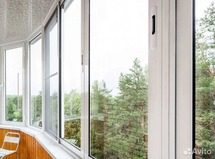 Остекление балкона 3200 на 1420 алюминиевое