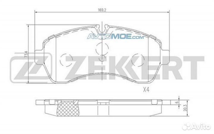 Колодки торм. диск. передн. MB Sprinter 3 5-t (906