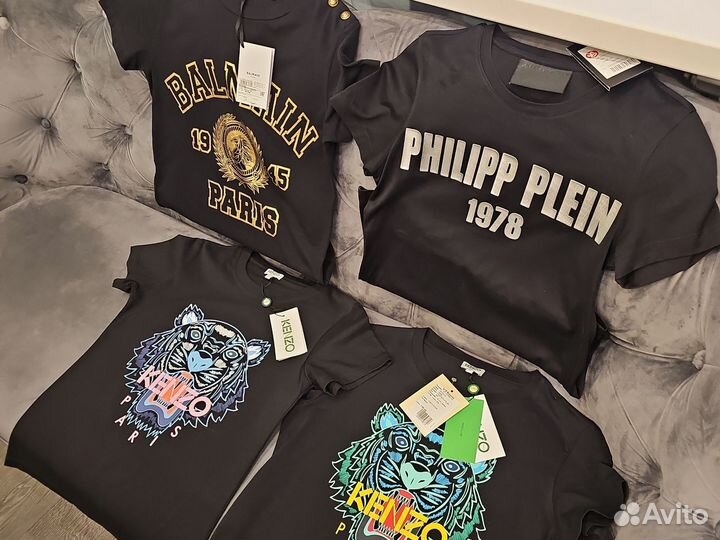 Футболки Balmain kenzo philipp plein оригинал