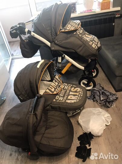 Коляска adamex 3 в 1 barletta