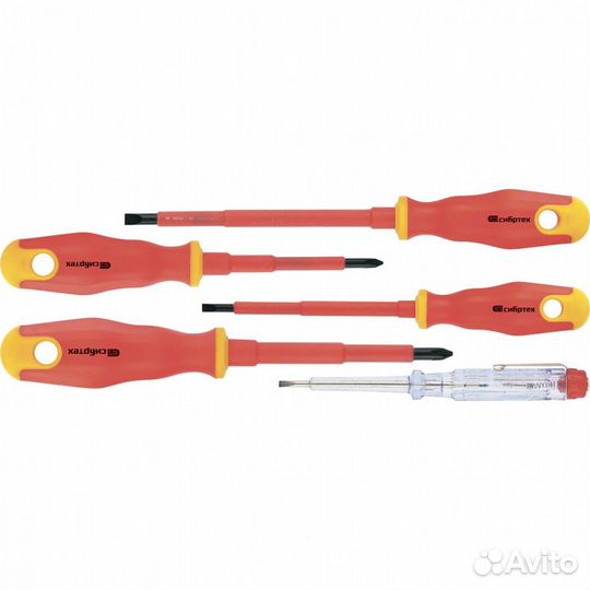Набор отверток диэлектрических до 1000 В, 5 шт, те