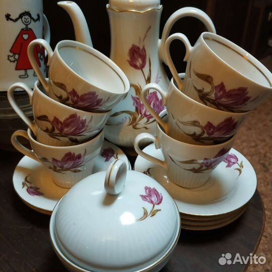 Кофейный фарфоровый сервиз Германия новый